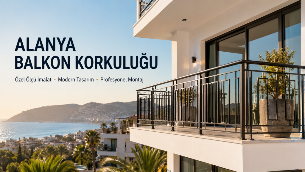 Alanya’da modern demir balkon korkuluğu imalatı ve profesyonel montaj uygulaması