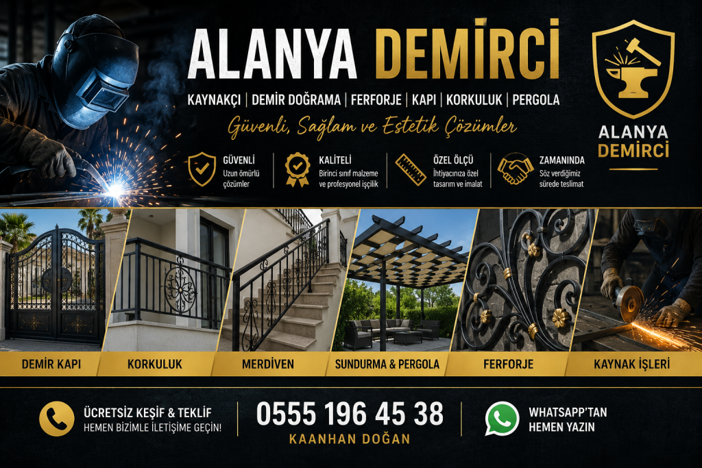 Alanya Demirci | Kaynakçı ve Demir Doğrama Ustası