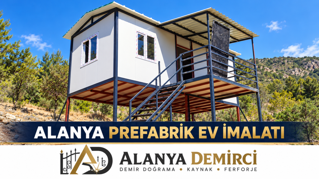 Alanya için 1+1 ve 2+1 prefabrik ev oda yerleşim planları